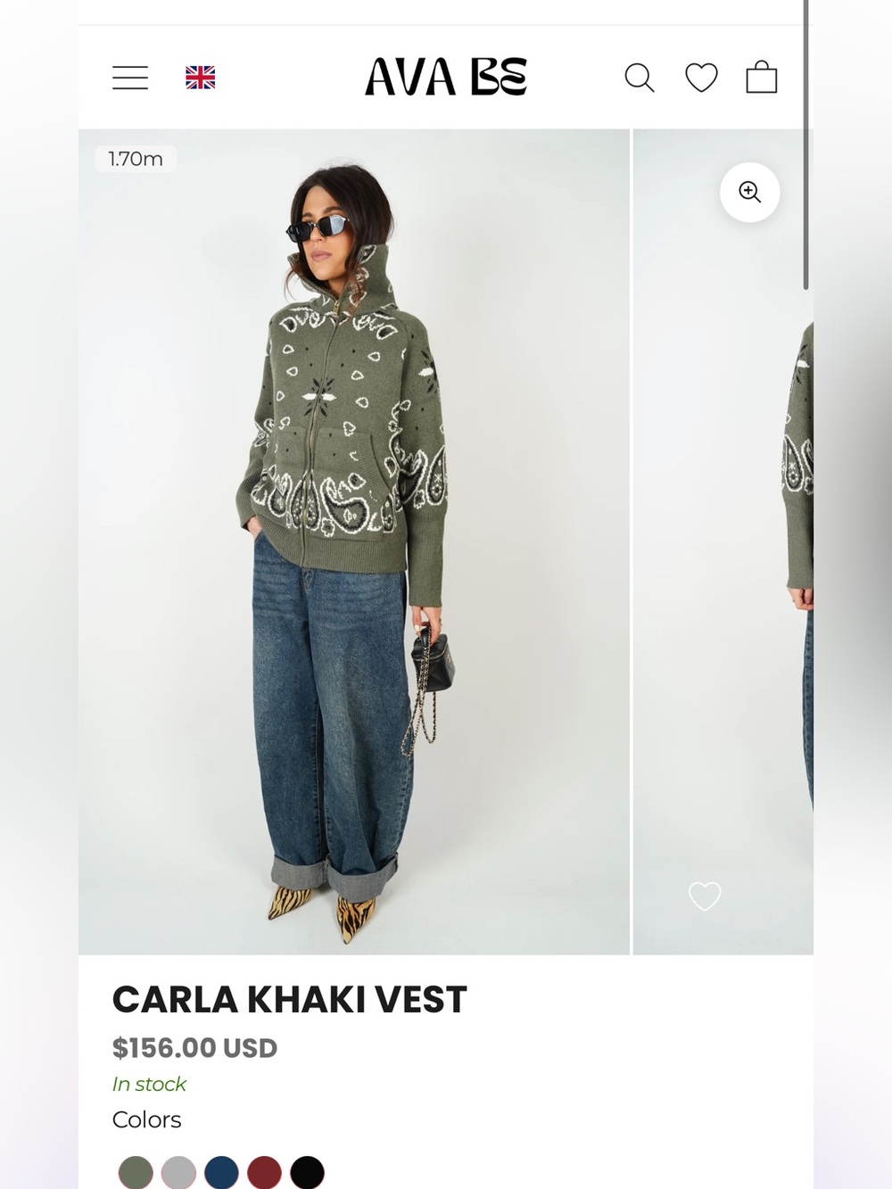 Bandana Scarf Funnel Neck sweater jacket